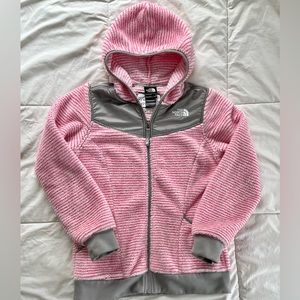 North face hooded fleece girls jacket